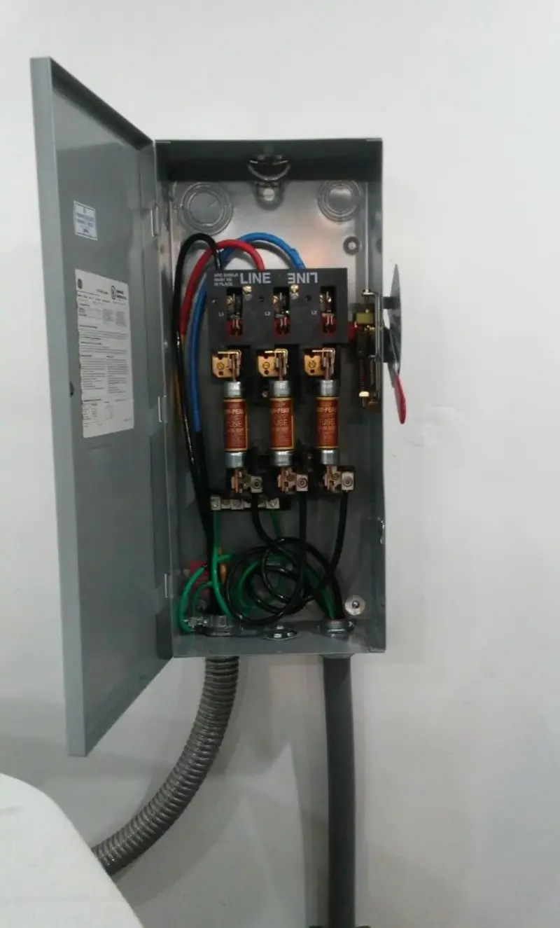 Three-phase disconnect switch installed for Electrical Wiring & Rewiring in Flowery Branch